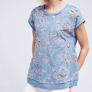 Anthroplogie Hildie Sweatshirt, Blue, L